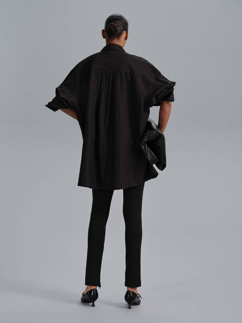 Chemise Rayée Lyra - Noir